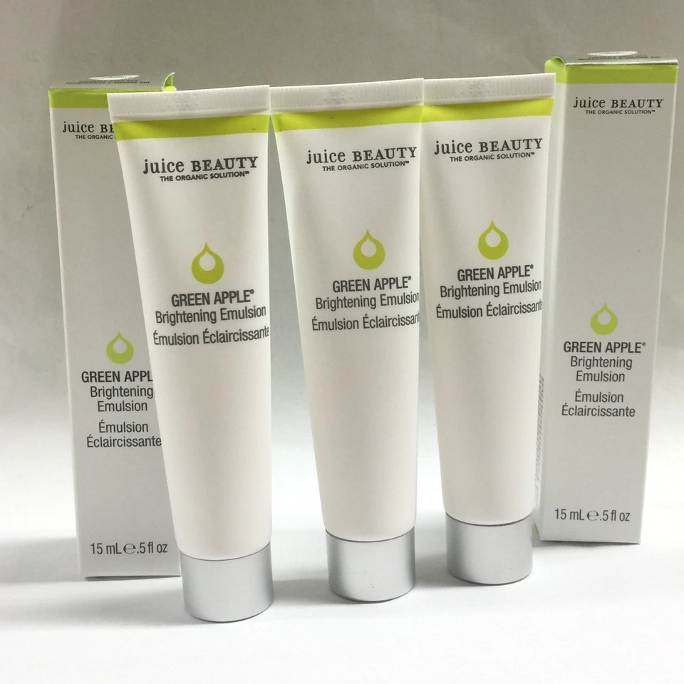4 JUICE BEAUTY Organic Green Apple Brightening Emulsion.5oz each    New with box - Image 4 of 4