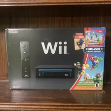 Nintendo Wii Mario Holiday Bundle Black Console Brand New never used