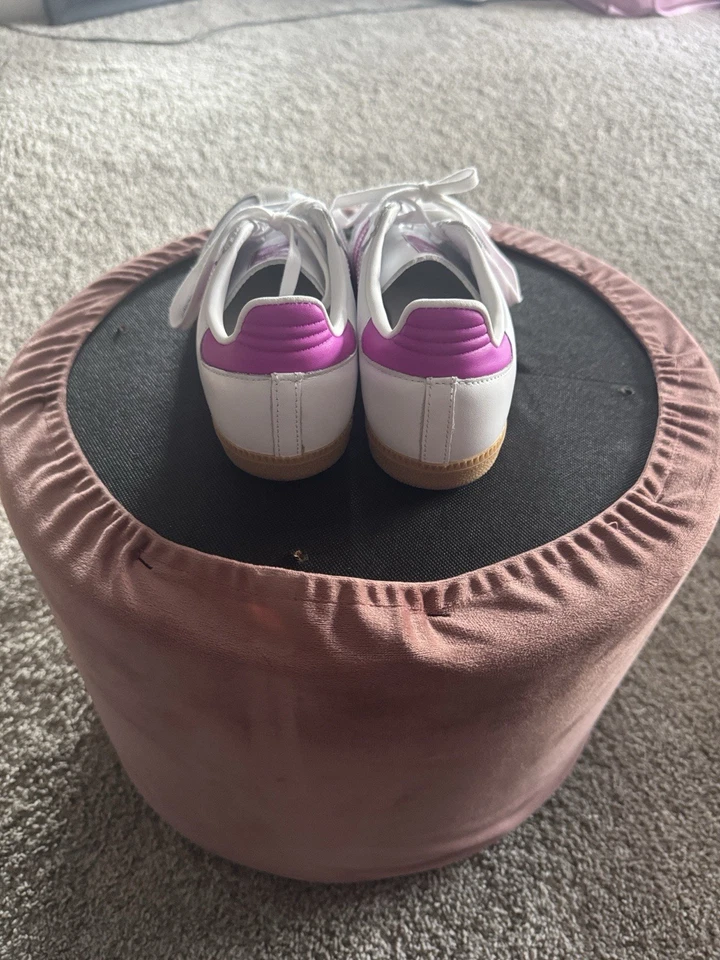 Adidas Samba OG - Big Kid Nube Blanco/Púrpura Ráfaga Foto 3 de 4