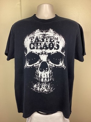 Vtg 2007 Taste Of Chaos Concert T-Shirt The Used Pop Punk Emo Band Y2K