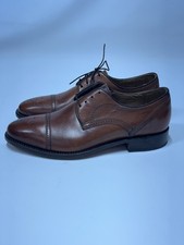 Mens Johnston Murphy Collins Tan Cap Toe European Calfskin Dress Shoes 9D NEW