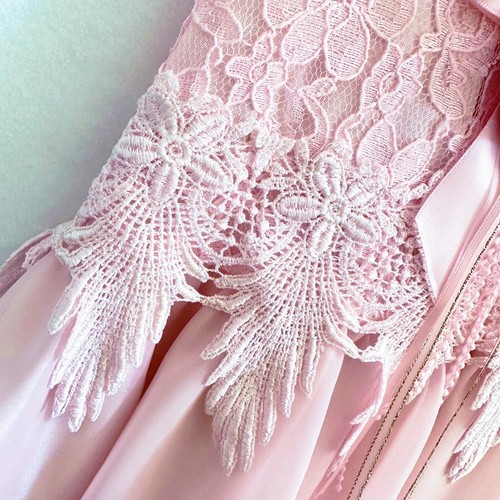 VTG Ceci Girls Blush Princess Pink Dress Party wedding Ballerina Girly Size 5/6 - Picture 3 of 19