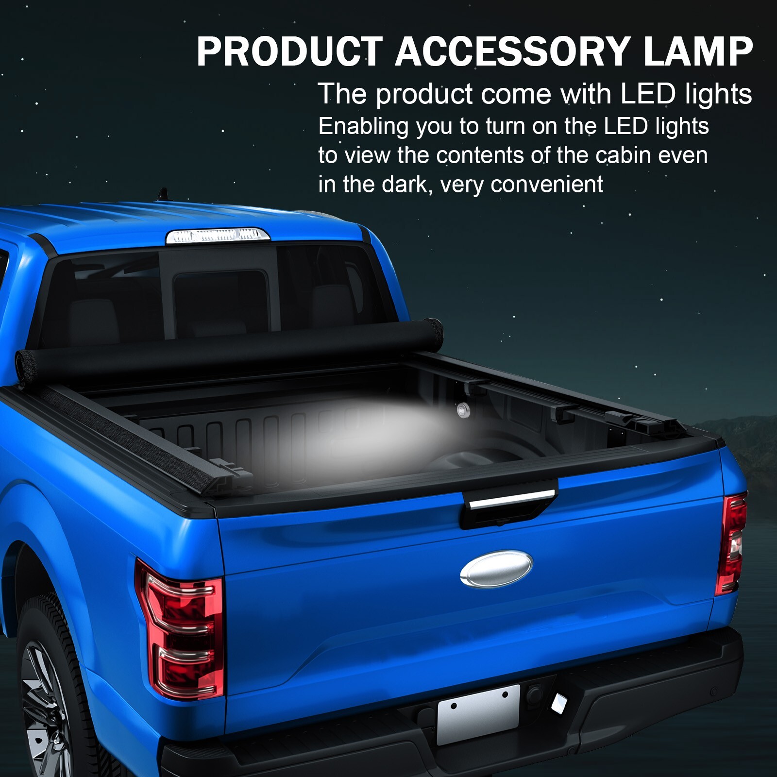 5.5FT Soft Roll-Up Truck Tonneau Bed Cover For Ford F150 F-150 2015-2024