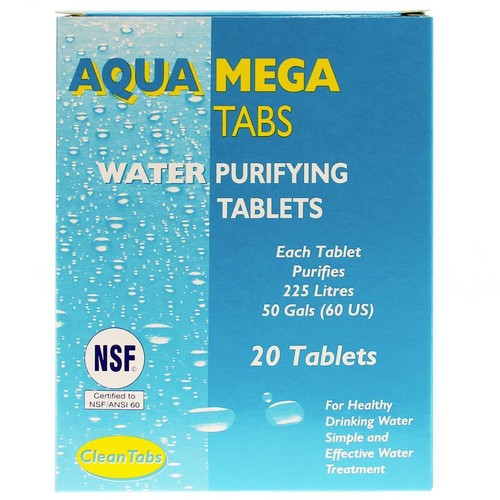 Motorhome Water Purification Sterilising Tablets Aqua Clean Mega Tabs x