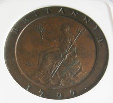 イギリス　2ペニー銅貨 1797年 NGC AU Bronze 1797 Year UK Coins for sale | eBay