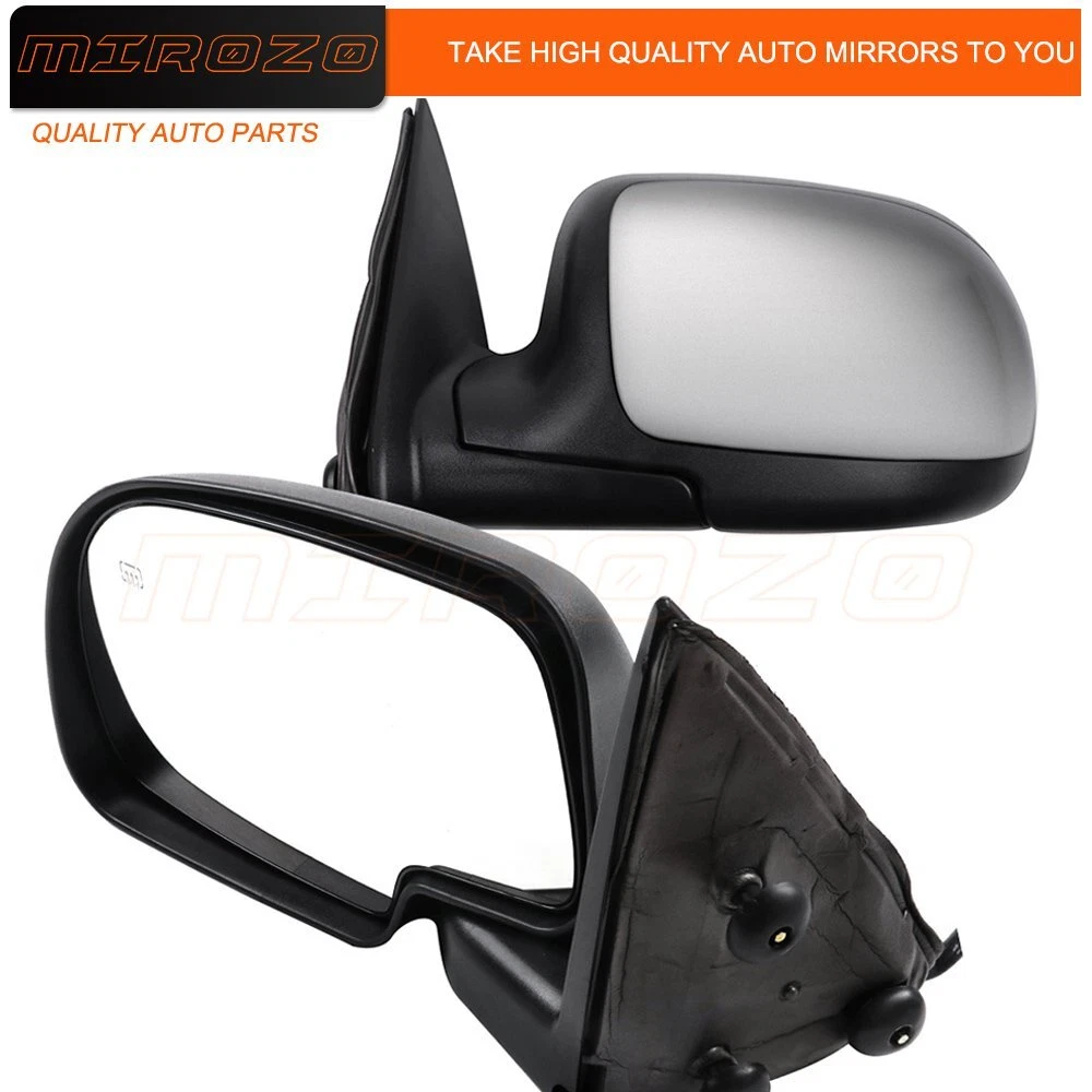 MIROZO Side View Mirrors Pair Chrome Power Heated For 1999-2002 Chevy GMC Truck