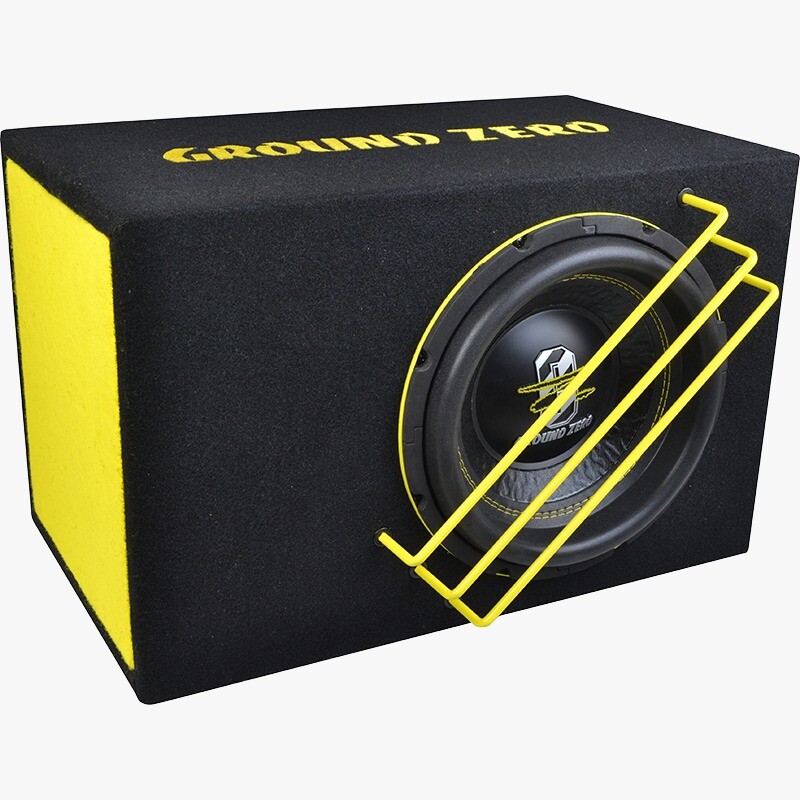 Subwoofer Ground Zero GZRB 25SPL in cassa reflex Potenza 1000 Watt sub auto BOX