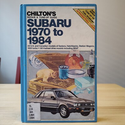 #ad Vintage Chilton#x27;s Suburu 1970 to 1984 Hardcover Published in 1984 $7.55