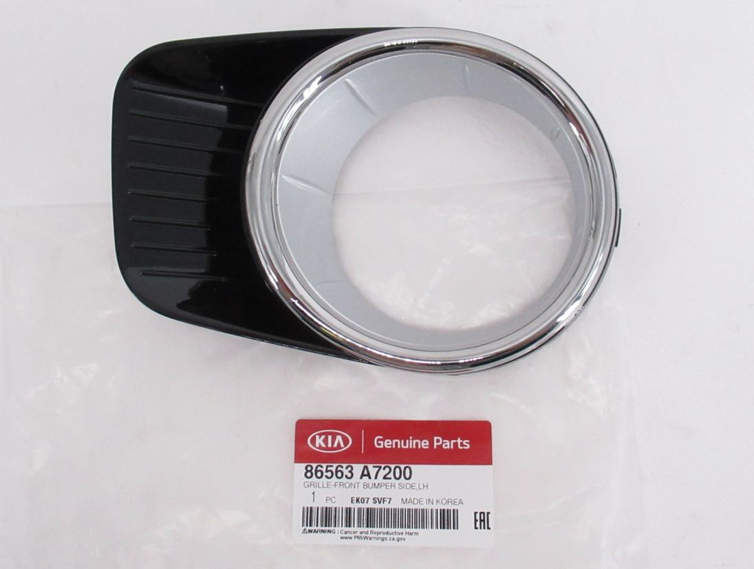 Genuine OEM Kia 86563 A7200 Left Front Bumper Fog Lamp Bezel 2014