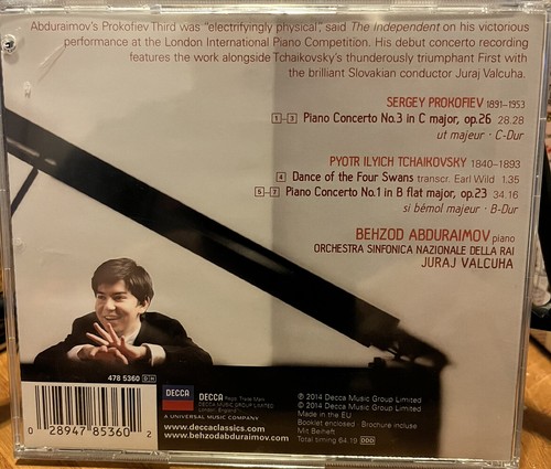 Piano Concerto No1 / Prokofiev: Piano Concerto No3 by Tchaikovsky / Abduraimov / - Picture 3 of 3
