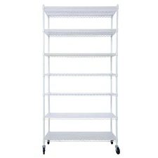 7 Tier Metal Shelf Wire Shelving Unit,2450lbs Heavy Duty Adjustable Storage Rack