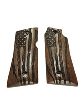 Walnut American Flag Colt Mustang Pocketlite Grips
