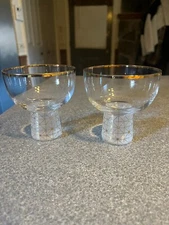 Lovely LENOX FROST Frosted TRIANNA 4" Cocktail Glass Set of 2 Geometric pattern