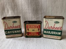 Vintage Durkee's spice tins