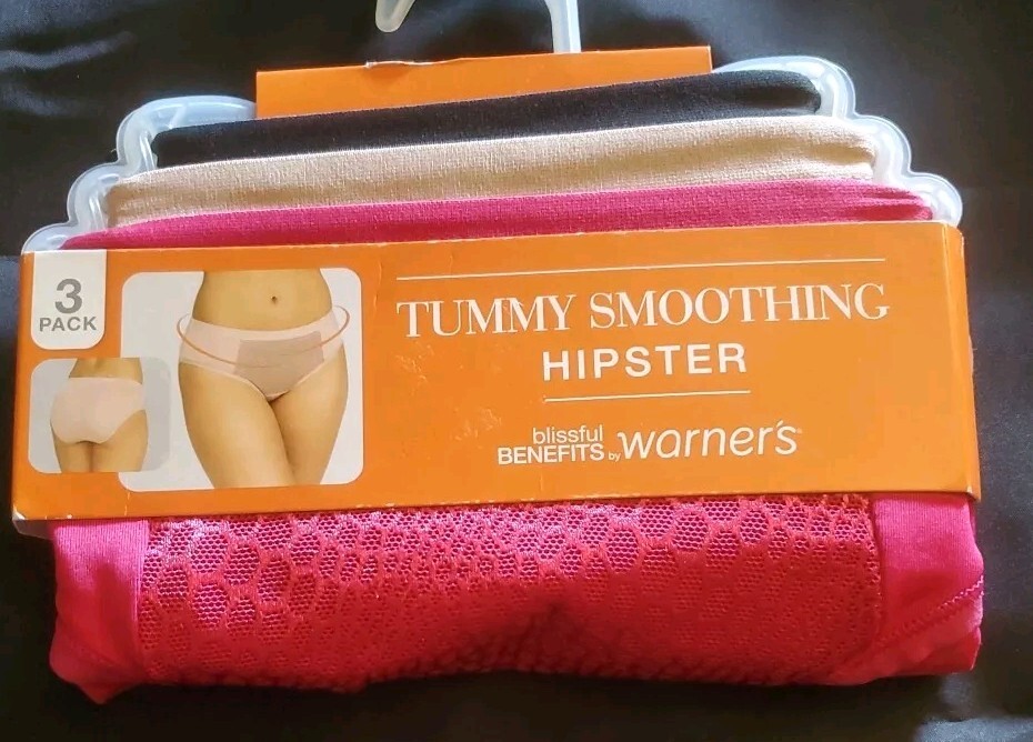 Warner's Blissful Benefits Tummy Smoothing Microfiber Hipster 3-Pack | eBay