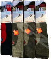 3, 6 SKI Socks for Men's Soft Thermal Padded Long Winter Hiking Snowboarding