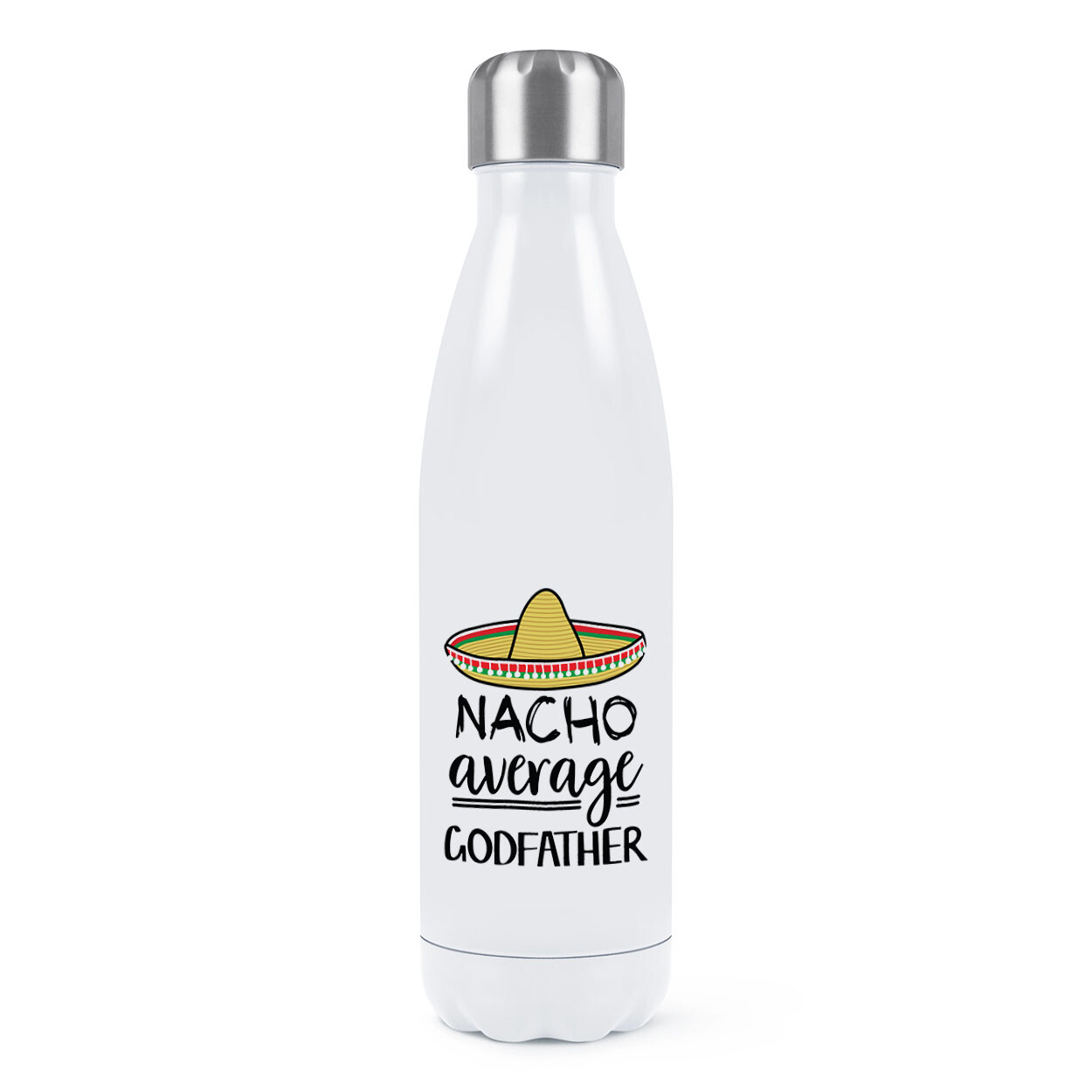 Nacho Average Godfather Double Wall Water Bottle Fathers Day Best Birthday