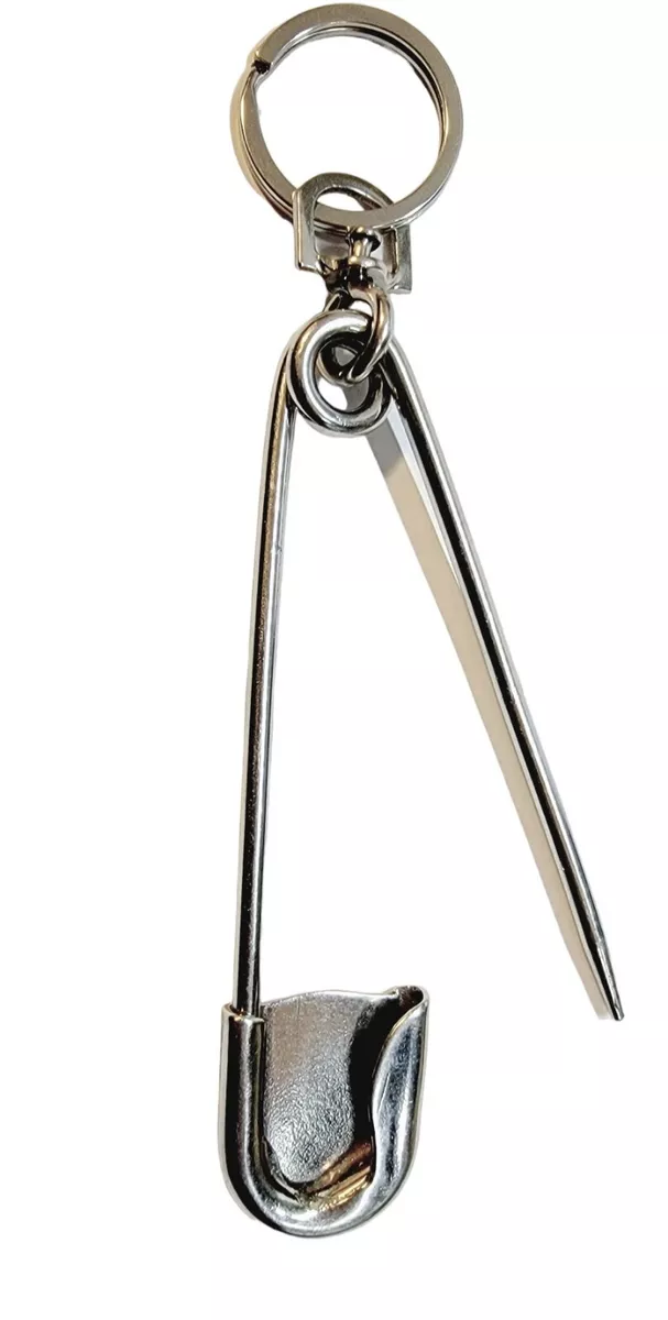 Safety shop pin keychain