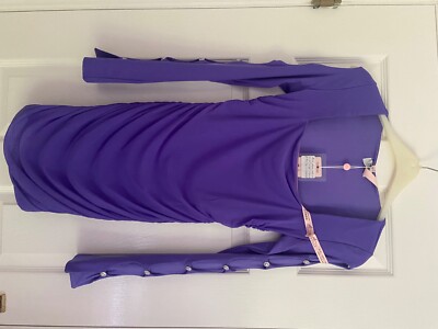 Oh Polly Long Sleeve Mini Dress in Purple, Brand New With Tags