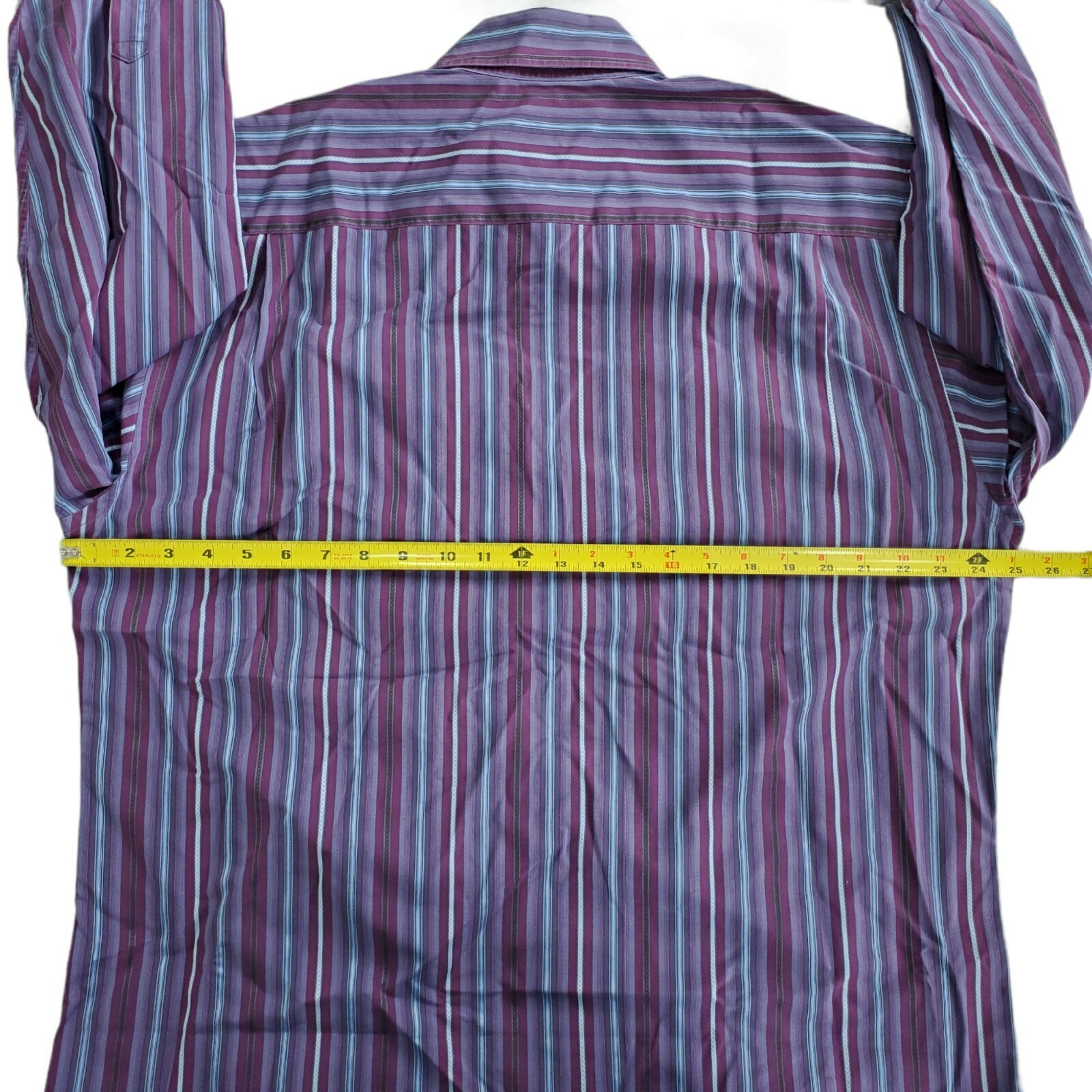 Robert Talbott Cotton Purple Multi-color Stripe D… - image 8