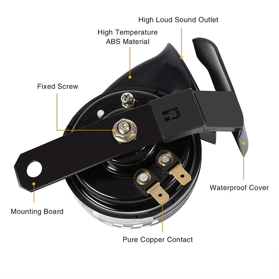 Motorcycle Black Loud 12V Horn For Yamaha V Star 1300 1100 950 650 250 US STOCK