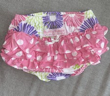 Ruffly Rumps by Ruffle Butts Bloomers 0-6 Months Pink green purple