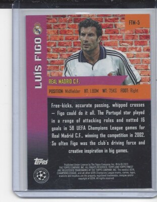LUIS FIGO 2022-23 TOPPS FINEST THE MAN SSP RARE REFRACTOR #5 | eBay
