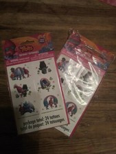 41 X TROLLS Temporary Tattoos Birthday Party stocking stuffer girls boys bag
