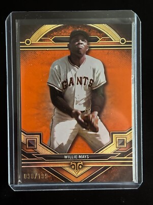 Willie Mays /199 2024 Topps Triple Threads AMBER Parallel Giants Card #71