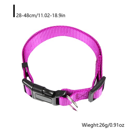 US 4-8 Pack Dog Pet Adjustable Nylon Collar Small Medium L XL With Buckle Puppy - Picture 2 of 19