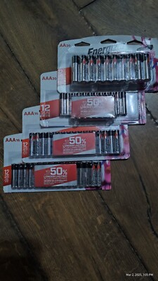 Energizer batteries 1 pack 20 ''AA'' 1 Pack-20 ''AAA'' 2 packs- 16 ''AAA''