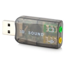 Audio Adapter Card 5.1 USB To 3.5mm Mic Headphone Jack Stereo Headset Sound USA