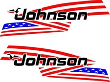 2 - 20 Johnson Flag Graphics Seahose Outboard Decals Marine Vinyl 2 - 20 Johnson Flag Graphics Seahose Outboard Decals Marine Vinyl