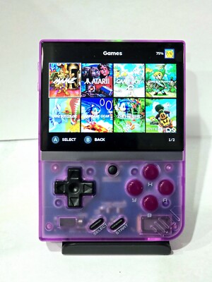 Miyoo Mini Plus -ONION OS -Clear Purple -TINY BEST SET ROMS 128GB