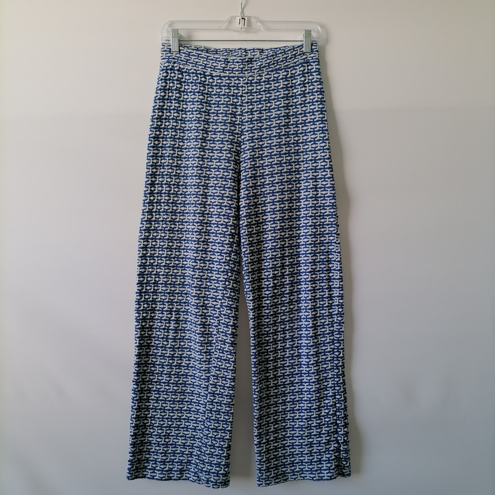 ALTRA Pantaloni da donna blu Zara stampa jacquard a gamba dritta taglia M