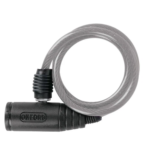 Oxford Bumper Motorcycle Helmet Cable Lock Scooter Bicycle 6 mm x 600 mm Clear