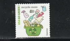 4524i * RECYCLE MORE * GO GREEN *   U.S. Postage Stamp  MNH