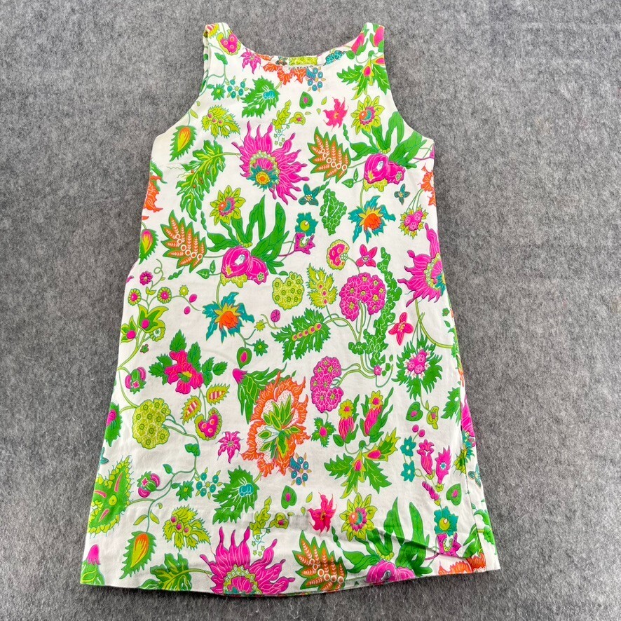 Gretchen Scott Womens Flower Print Sleeveless Sheath Dress Size M