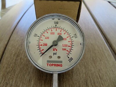 #ad #ad TOPRING 55.450 Standard Dry Pressure Gauge Gage 2 1 2quot; x 1 4 NPT CBM 0 200 PSI $7.99