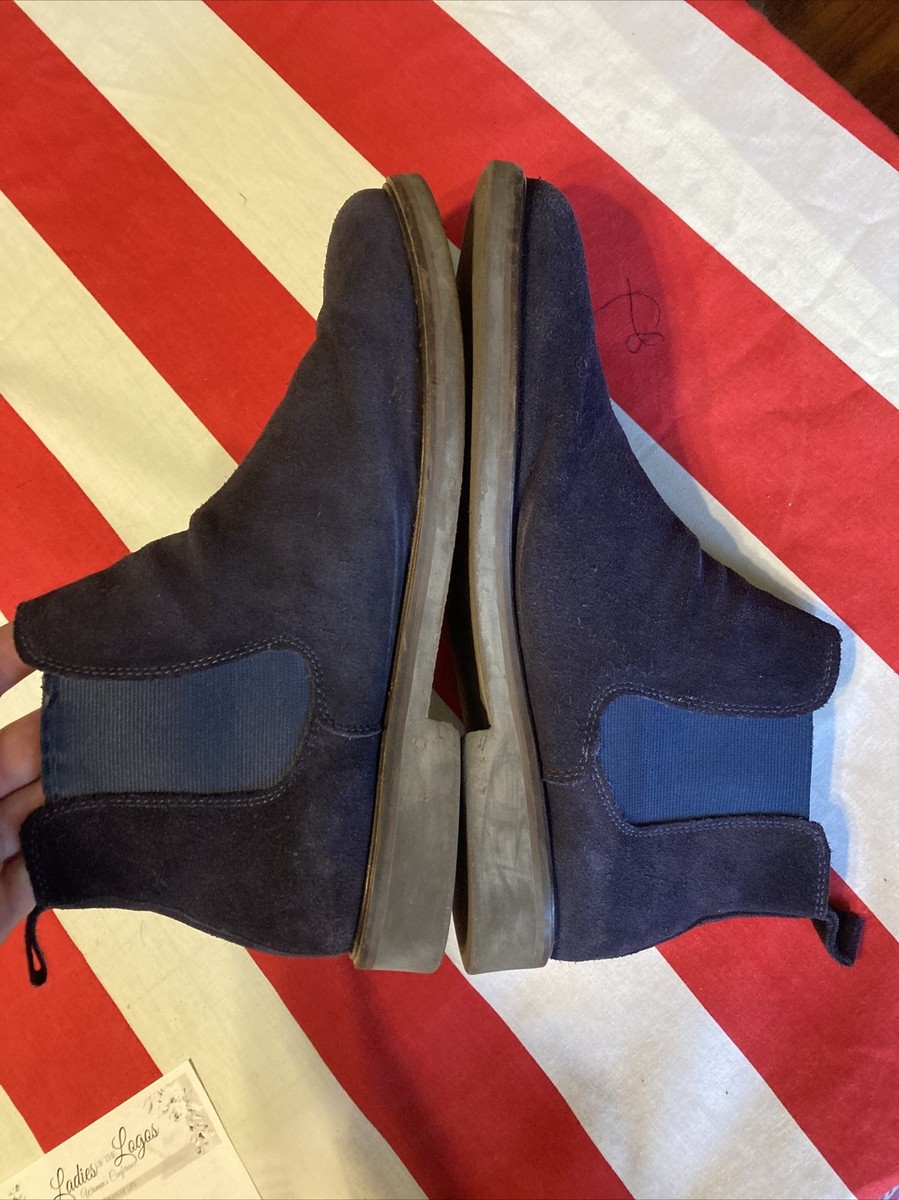 Donald J Pliner Size 11.5 Blue Suede Chelsea Slip On Shoes  display picture 3
