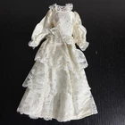 Vintage Ivory Victorian Style Wedding Gown Dress for Barbie Lace/Satin Unmarked