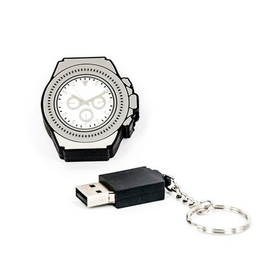 R.L.X. MINI USB UHR WATCH 8GB  DAYTONA WEISS GADGET GESCHENK TIPP NEUHEIT