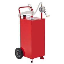 30 Gallon Gas Caddy ,Portable Fuel Diesel Transfer Storage Tank w/ Pump Wheel
