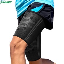 1Pair Thigh Compression Sleeves Breathable Elastic Anti Slip Quad and Hamstring
