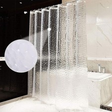Durable Shower Curtain Waterproof Mould Proof 3D PEVA Bathroom Curtain with Hook