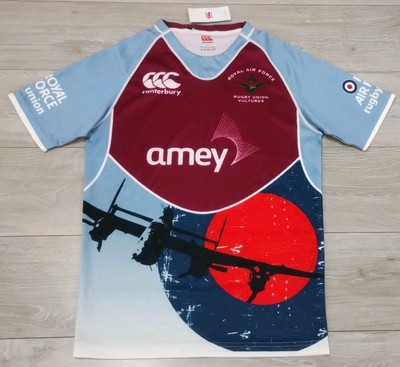 NEU - Royal Air Force RAF Vultures Rugby Union Shirt 2015 Large Trikot Oberteil neu mit Etikett