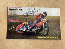 Autograf żużel Otto de Jong Holandia lata 90.