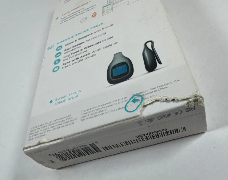 Brand New Sealed Fitbit Zip Wireless Activity Tracker FB301C Black Accelerometer - Image 3 of 4