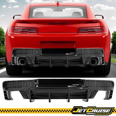Fits 14-15 Chevrolet Camaro Ikon Gloss Black Rear Bumper Lip Diffuser Spoiler PP