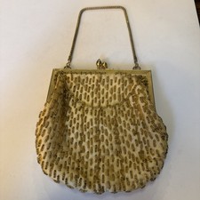 VINTAGE WOMEN'S EVENING GOLD CHAIN LINK CLUTCH PURSE